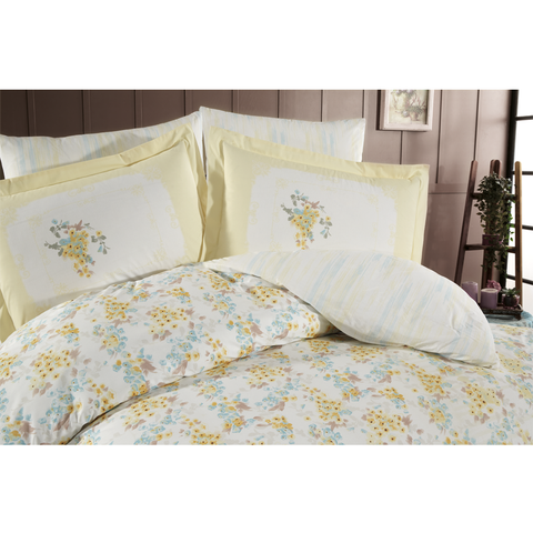 Hobby Perla Sarı - Poplin Double Duvet Cover Set