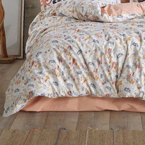 Hobby Fiesta Salmon - Poplin Double Duvet Cover Set