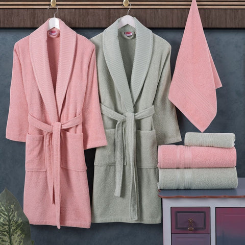 Hobby Casual - Cotton Bathic Set - Pink Water Green