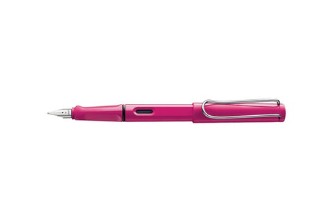 Lamy Safari Fountain Pen Metal Clip M Nib Pink