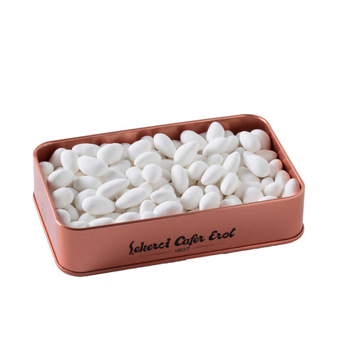Şekerci Cafer Erol Almond Candy - Bronze Tin Box - 300 g