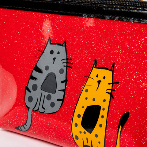 Biggdesign Cats Glossy Makeup Bag