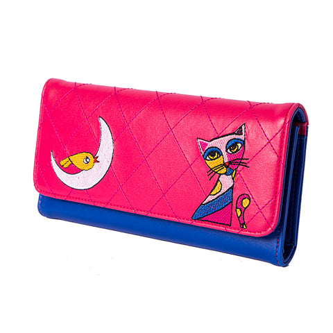 Biggdesign Owl and City Embroidered Wallet