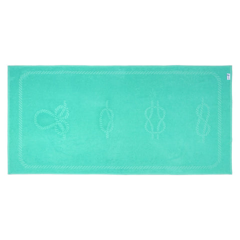 Anemoss Sailor Knots Beach Towel, Mint Green