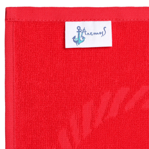 Anemoss Anchor Beach Towel Red