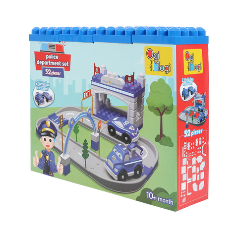 Ogi Mogi  Toys Police Car Set (52 Pieces)