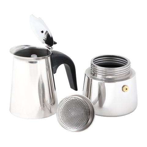 Any Morning Stovetop Espresso Maker Stainless Steel Percolator Coffee Pot 300 ml