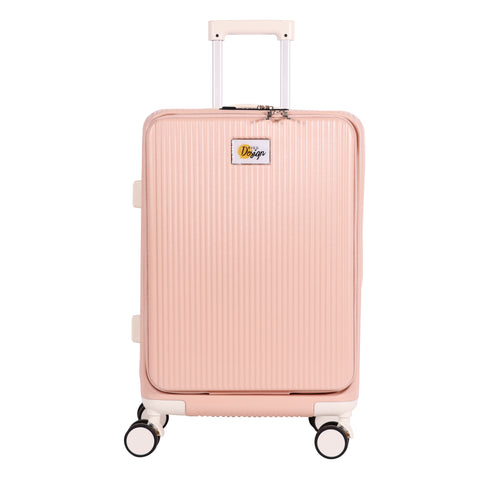 Biggdesign Moods Up 20" Luggage with Cup Holder and USB Port, Pink