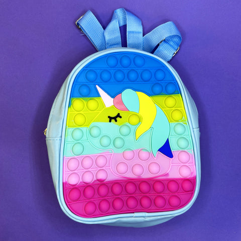 Ogi Mogi Toys Unicorn Colorful Shoulder Bags for Girls, Mini Silicone Fidget Bag with Adjustable Strap, Squishy Crossbody Purse for Adults, Perfect Sensory Toy Gifts for Kids Aged 3-10