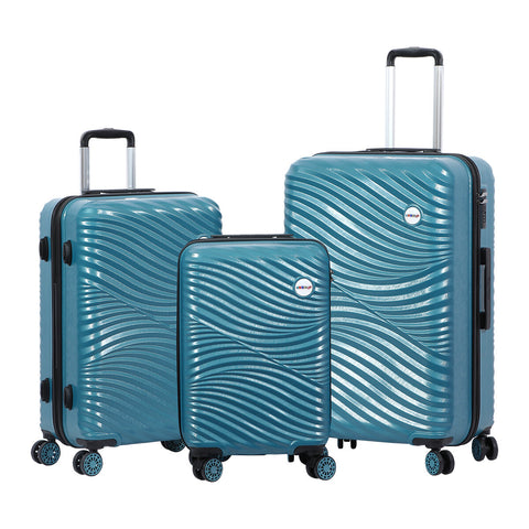 Biggdesign Moods Up Hard Luggage Sets With Spinner Wheels Steel Blue 3 Pcs.