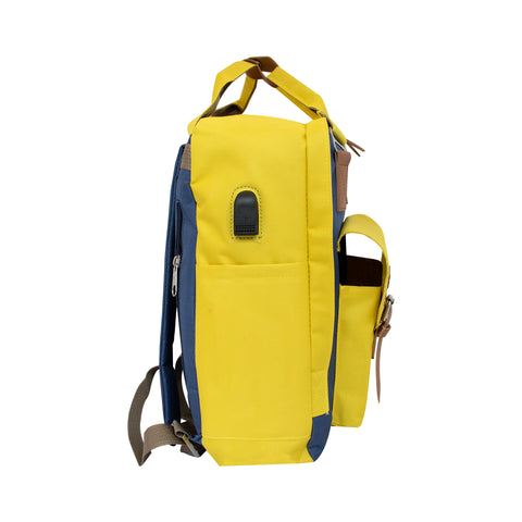 Biggdesign Cats Backpack with USB Port, Yellow