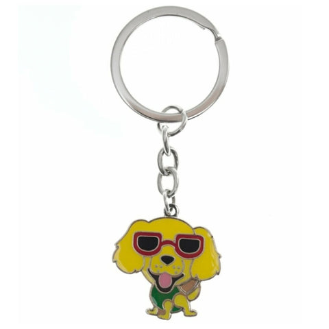 Biggdesign Dogs Glasses Keychain