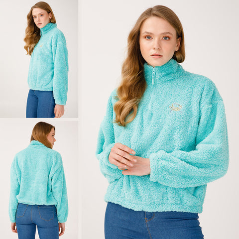 Anemoss Crab Womens Fleece Jacket