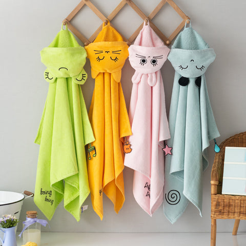 Milk&Moo Cacha Frog Velvet Hooded Baby Towel