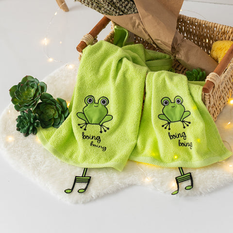Milk&Moo Cacha Frog Baby Towel Set of 2