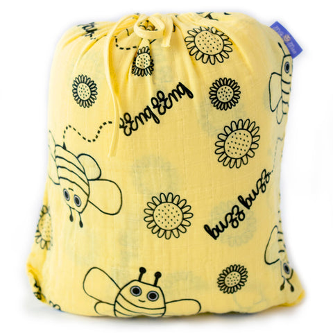 Milk&Moo Buzzy Bee Baby Muslin Fiber Filled Blanket