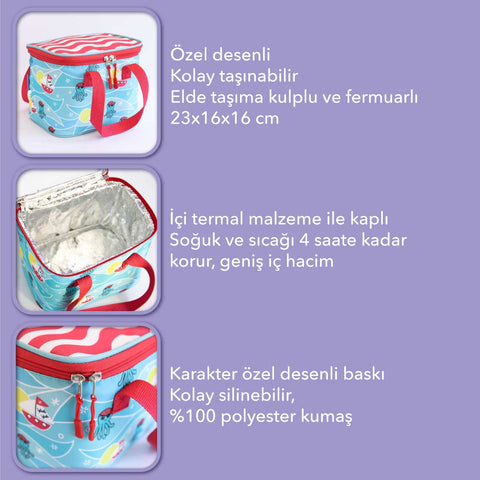 Milk&Moo Insulated Lunch Box For Kids Sailor Octopus