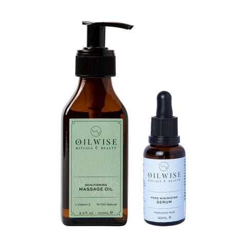 Oilwise Skin Firming Massage Oil & Pore Minimizing Serum Set