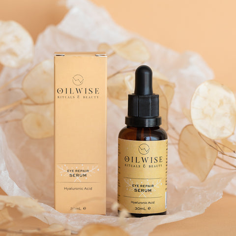 Oilwise Antiaging Facial Serum & Pore Minimizing,Tightening, Refining Serum & Eye Repair Serum for Dark Circles and Puffiness, 100% High Concentration, Cold Pressed Essential Oil Set, Hyaluronic Acid, Avocado Oil, Rosehip Oil, Pomegranate Seed Oil