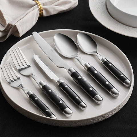 Karaca Alina 36 Piece Cutlery Set for 6 Persons Black