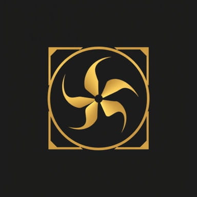Elegant Pinwheel Gold Tile
