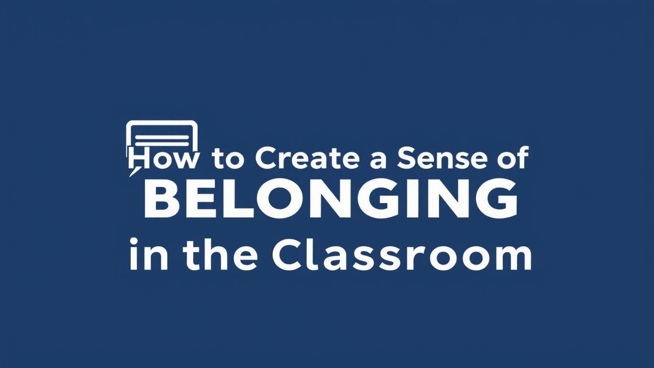 How To Create A Sense Of Belonging In The Classroom