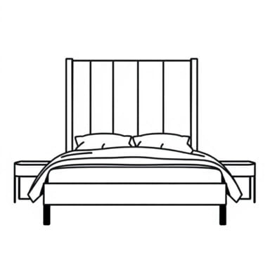 Queen Bed Frame With Tall Headboard