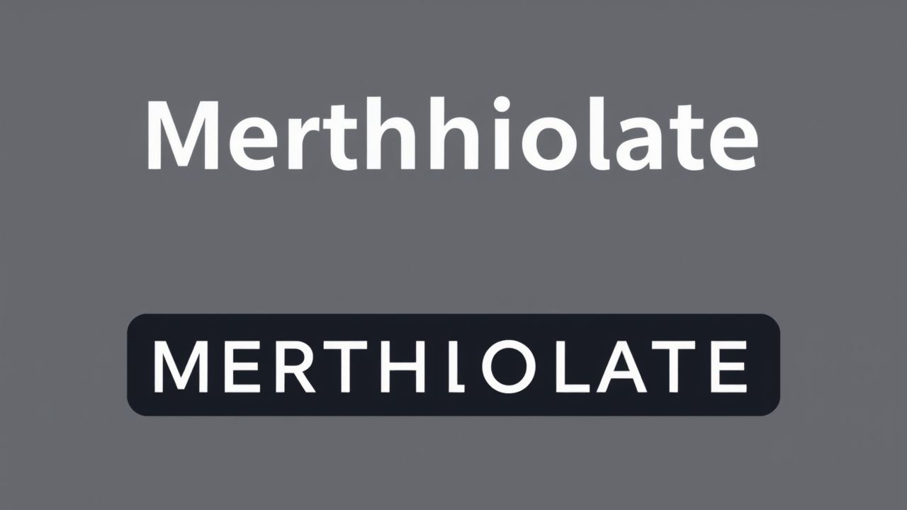 Generic Name Of Merthiolate