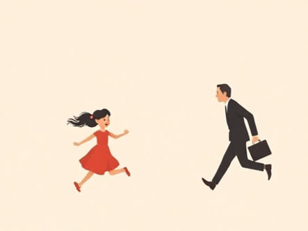 Girl Running From Her Stepfather