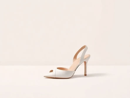 Off White Slingback Heels