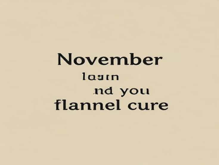 November Flush And Your Flannel Cure