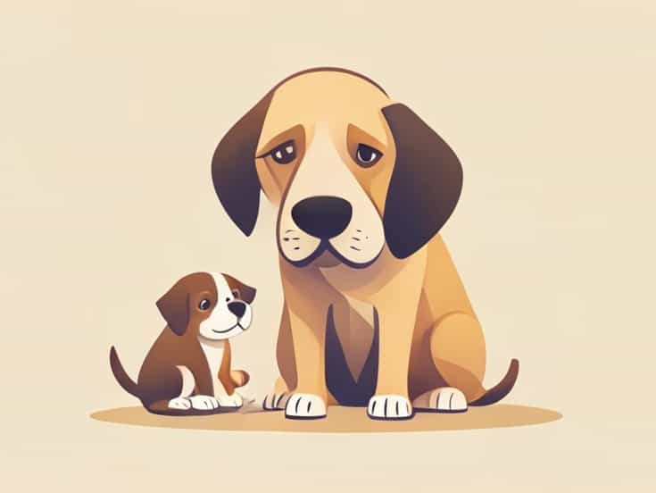 Older Dog Stressed By New Puppy