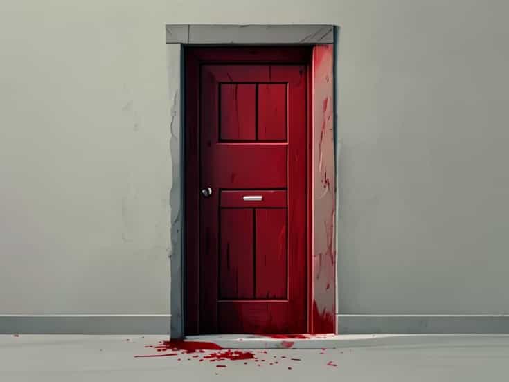 Picture Of Blood On The Doorpost