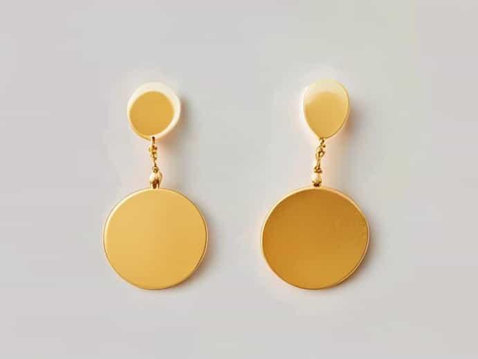 Gold Flat Back Earrings