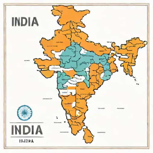 Map Of India With States And Capitals