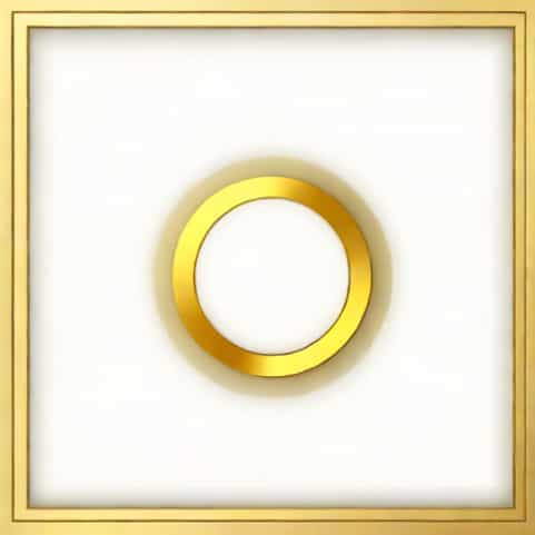 Off White Alumina Gold Metallic
