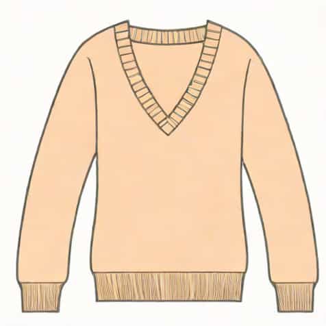 V Neck Woolen Sweater For Ladies
