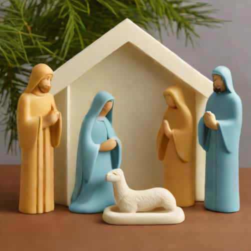 Blow Mold Nativity Set