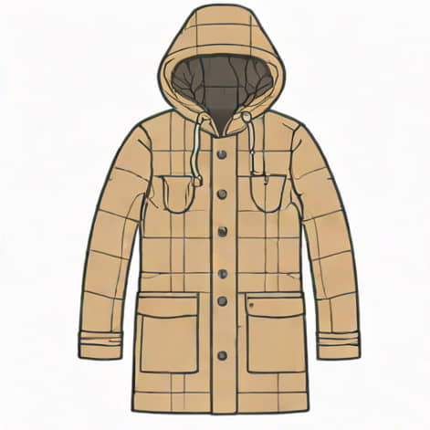 Quilted Coat With Hood
